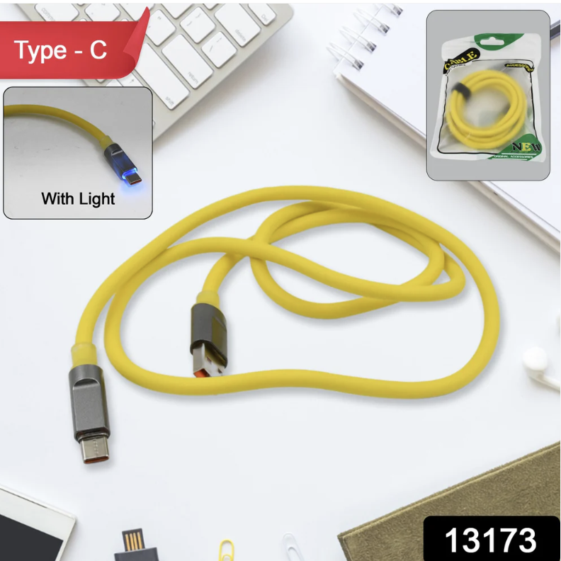 Type C Fast Charging Cable – with Light & 1m Durable | Indo Glow