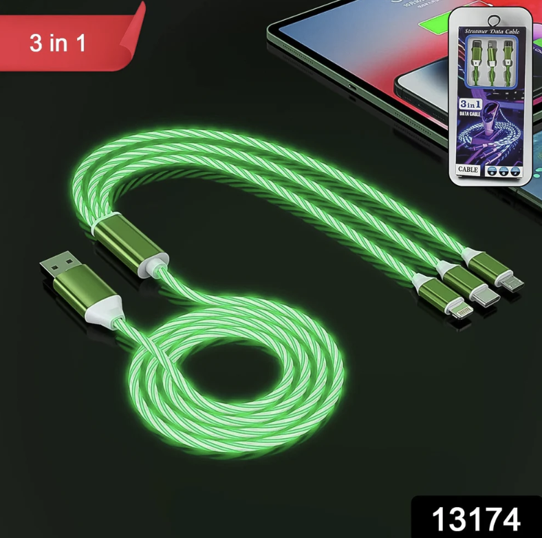 3-in-1 Charging Cable – LED Fast Charger for Multi-Devices | Gambit