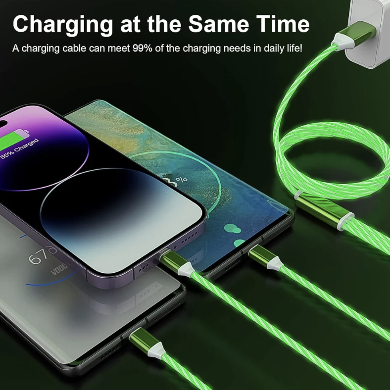 3-in-1 Charging Cable – LED Fast Charger for Multi-Devices | Gambit