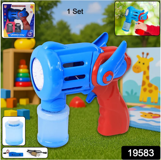Rechargeable Bubble Gun Toy – USB Charged Automatic Bubble Blower - Image 2