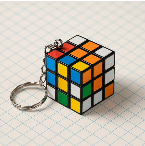 Mini Magic Cube Puzzle – Brain Game Keychain | Boardoria - Image 2