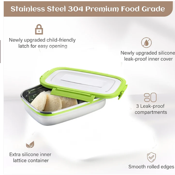 Stainless Steel Lunch Pack – Leak-Proof & Durable | Ganesh - Image 2