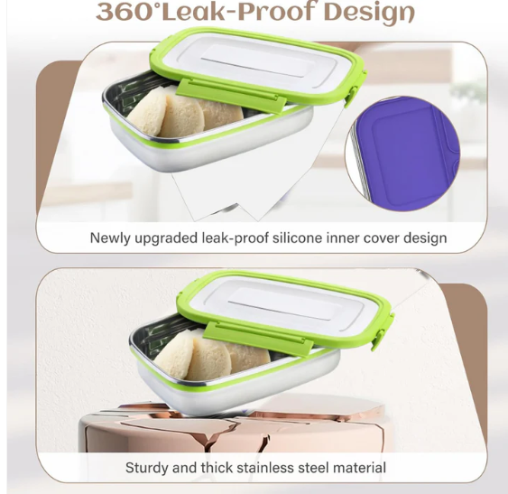 Stainless Steel Lunch Pack – Leak-Proof & Durable | Ganesh - Image 4