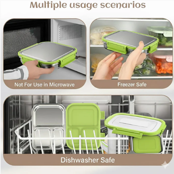 Stainless Steel Lunch Pack – Leak-Proof & Durable | Ganesh - Image 5