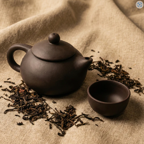 Matte Black Ceramic Tea Set – Elegant Teapot with 4 Cups