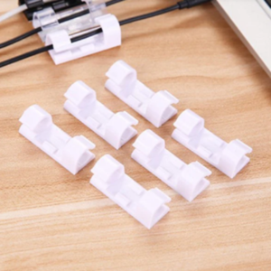 Plastic Cable Clips – Strong Adhesive Wire Organizer (20 Pcs) | WipeTech