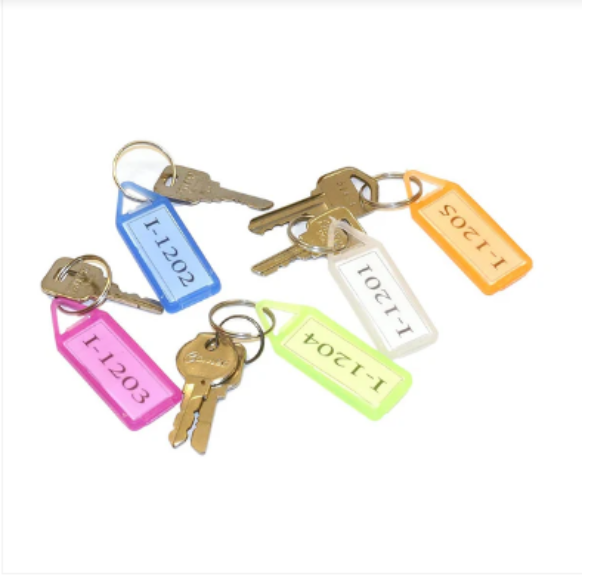 Keychain Tags – 50 Pcs Assorted Label Tags | Styleva