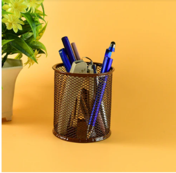Metal Pen Stand – Durable Mesh Pencil Holder for Desk