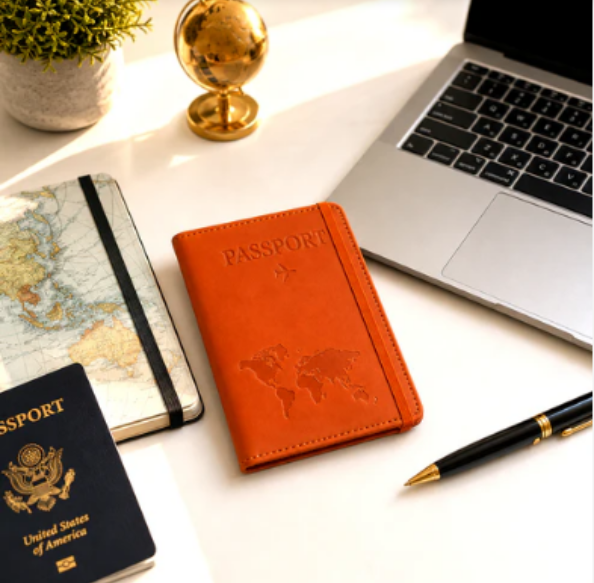 Travel Passport Holder – Durable PU Leather Multifunction Wallet