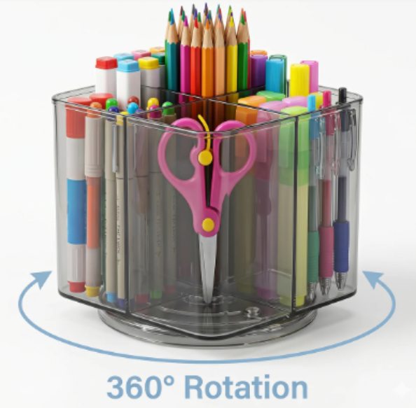 Supermom Vista 360° Rotating Acrylic Pen Stand