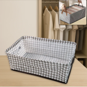 Foldable Canvas Storage Basket – 42x28cm Organizer | Organivo