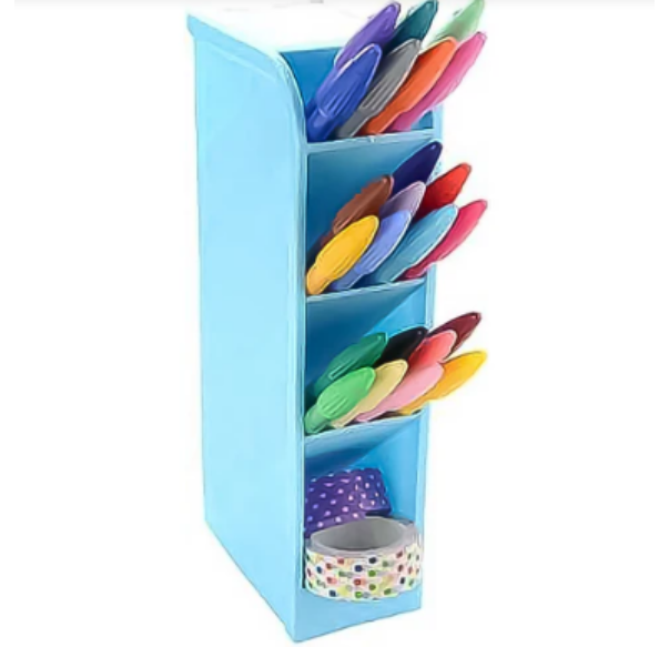Desktop Pen Holder – 4 Comp. Stationery Organiser for Office | VoltDesk