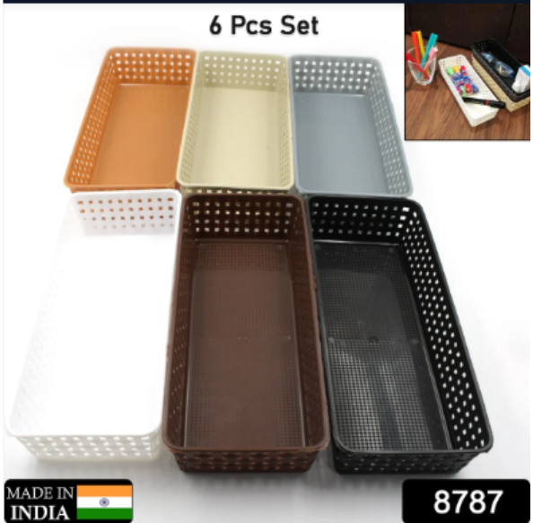 Desk Organizer Tray – 6-Piece Multipurpose Storage | VoltDesk