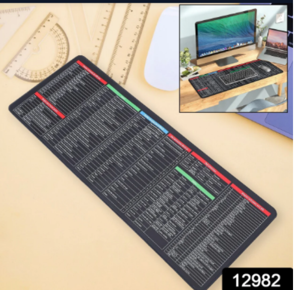 Shortcut Keyboard Mat – Large Anti-Slip Desk Pad | worko