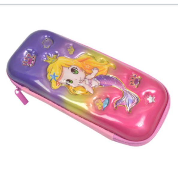 Cute Cartoon Pencil Case – Durable Hard Shell with Zipper