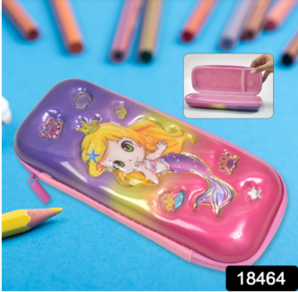 Cute Cartoon Pencil Case – Durable Hard Shell with Zipper