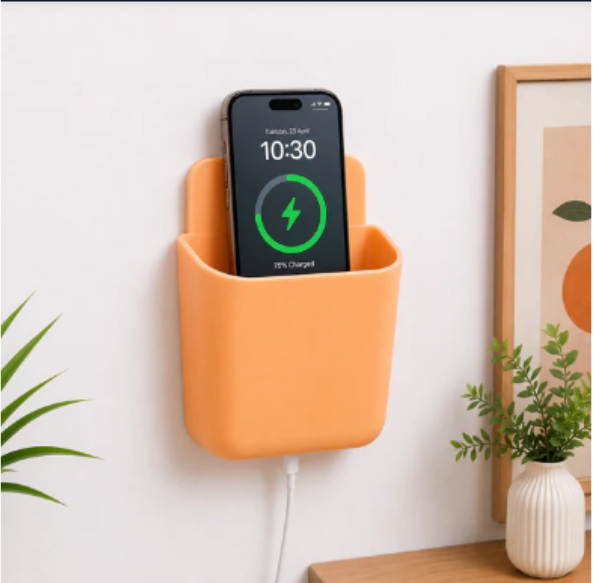 Wall Mounted Storage Pocket – Durable Plastic Organizer for Home