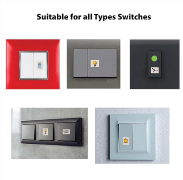 Switch Icon Sticker Sheet – 88 Visual Labels for Easy Switchboard Use