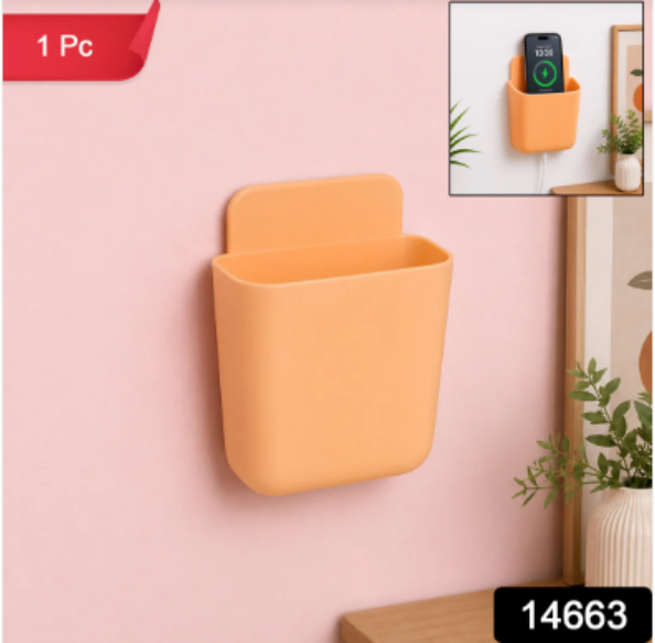 Wall Mounted Storage Pocket – Durable Plastic Organizer for Home