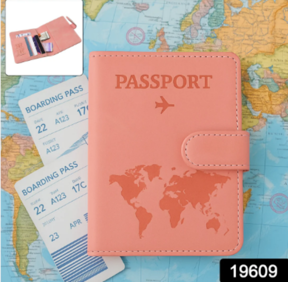 World Map Travel Passport Holder – Compact & Durable Organizer - Image 2