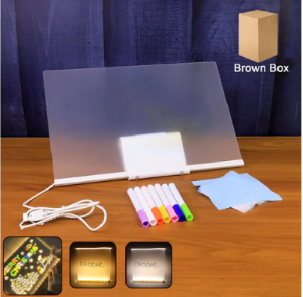 LED Acrylic Writing Board – USB Powered Illuminated Display