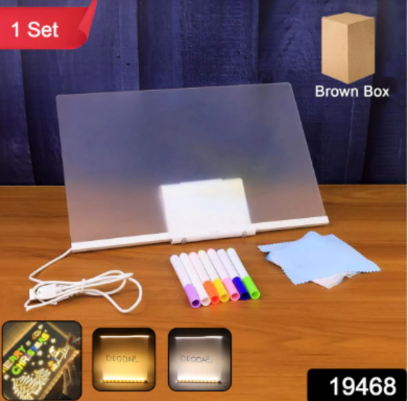 LED Acrylic Writing Board – USB Powered Illuminated Display