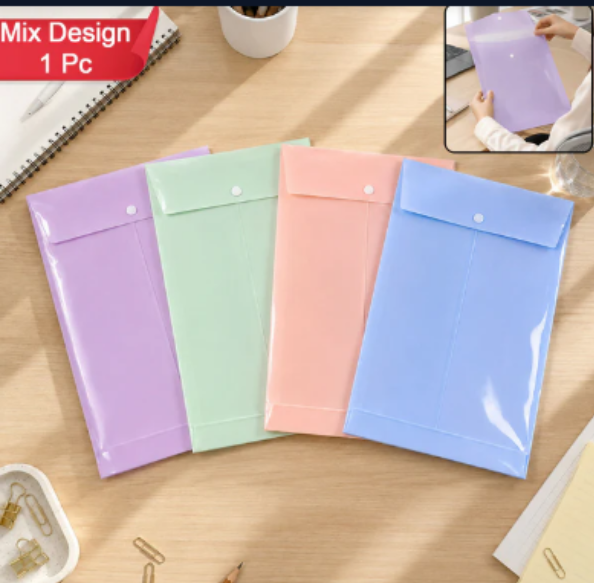 Pastel A4 Vertical Document Folder – Durable & Stylish Organization