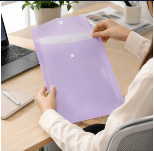 Pastel A4 Vertical Document Folder – Durable & Stylish Organization