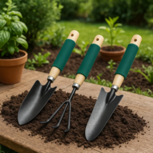 Gardening Tool Set – Heavy-Duty 3-Pc with Wooden Handles | XcelCraft