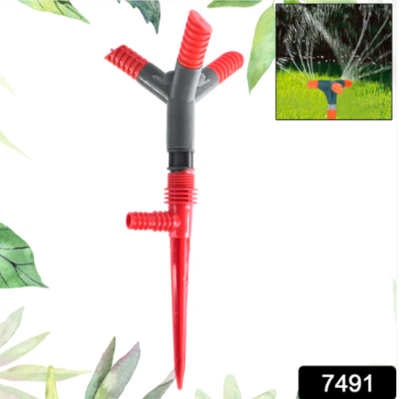 Efficient Rotating Garden Sprinkler – 3 Arm 360° Coverage - Image 2
