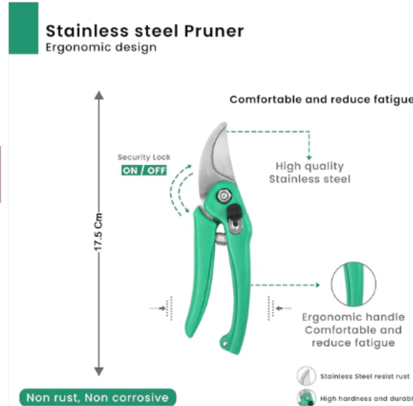 Garden Shears – Sharp Stainless Steel Bypass Pruners | Cisora - Image 2