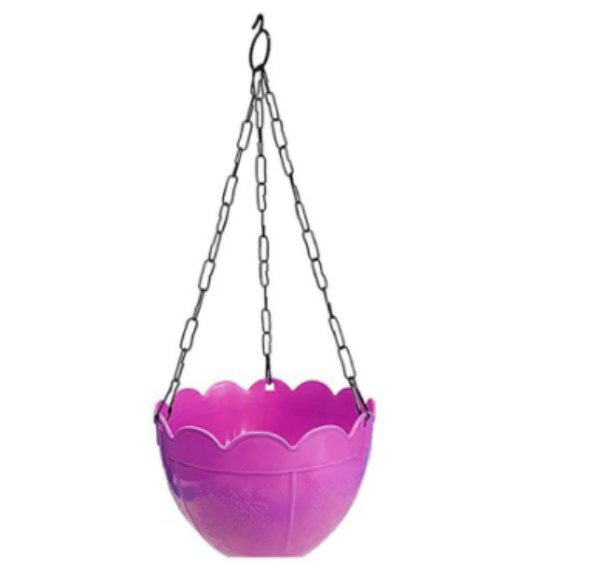 Hanging Flower Pot – Plastic with Chain for Balcony & Garden | Gambit