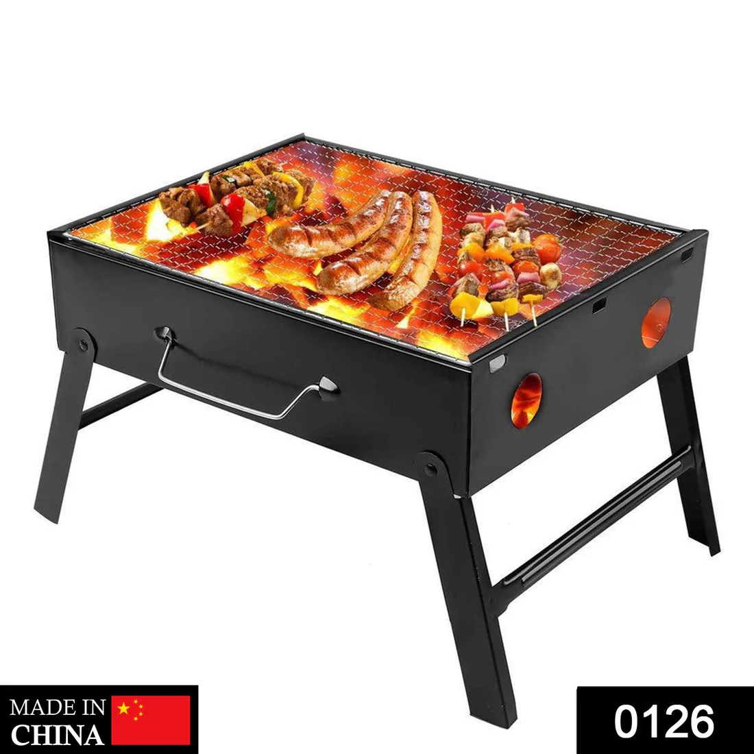 Folding Charcoal Grill – Portable Carbon Steel BBQ | Siplix - Image 2