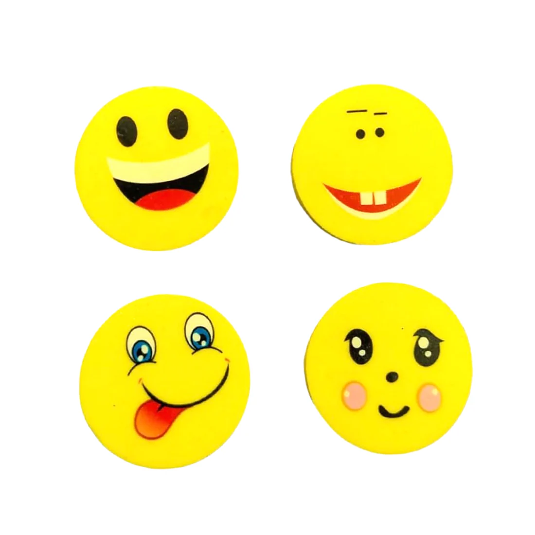 Emoji Eraser Set – Colorful 4pc Fun for Kids' School