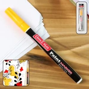 Yellow Paint Marker Pen – Extra Fine Tip for Precise Multi-Surface Writing
