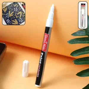 White Paint Marker Pen – Extra Fine Tip for Precise Permanent Marks