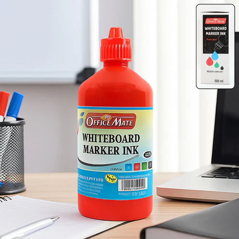 Red Whiteboard Marker Ink Refill – Vibrant 500 ml Bottle