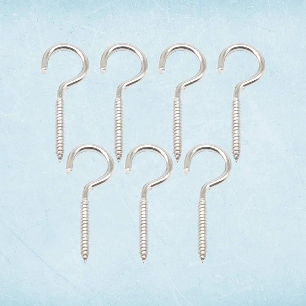 Stainless Steel Eye Hooks – Heavy Duty 7-Piece Screw Set