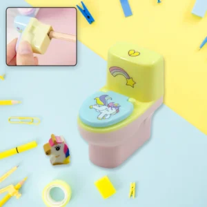 Toilet Pencil Sharpener – Fun Novelty with Eraser (2 Pc Set)