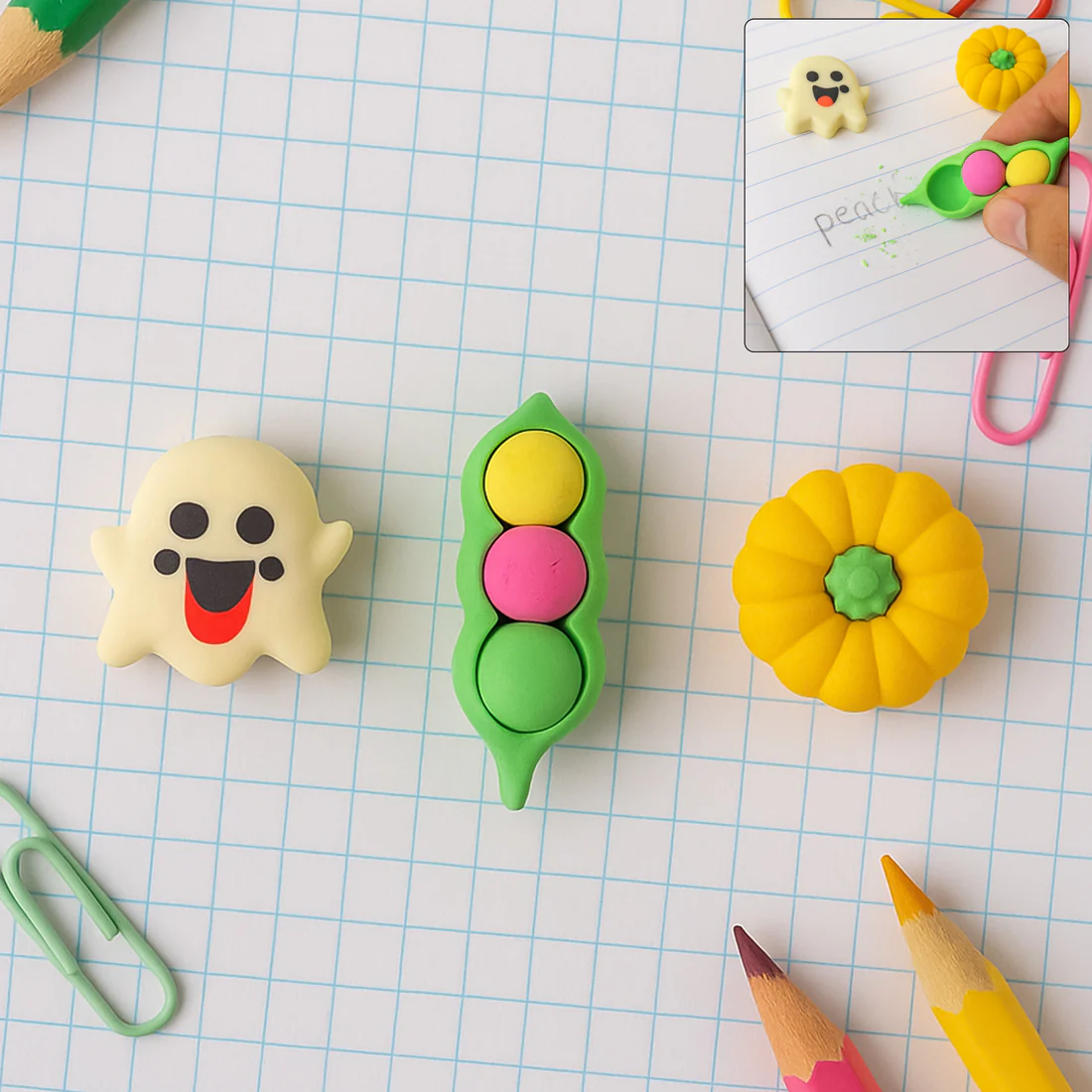 Cartoon Eraser – Soft Non-Toxic 3D Rubber for Kids