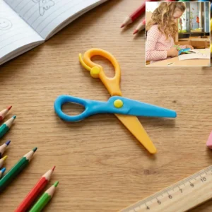 Child-Safe Plastic Safety Scissors – Rounded Tips for Kids' Crafts