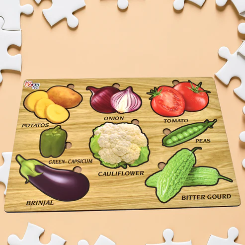 Wooden Vegetable Puzzle – Educational Toy for Toddlers | Inventive Play - Image 2