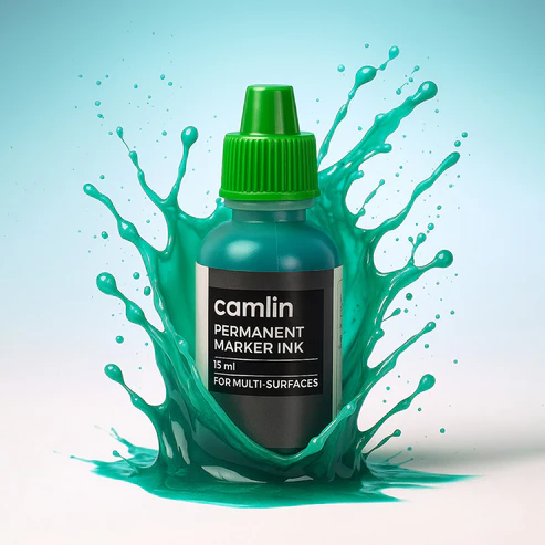 Permanent Marker Ink 15 ml – Vibrant Green Refill for Multi-Surfaces