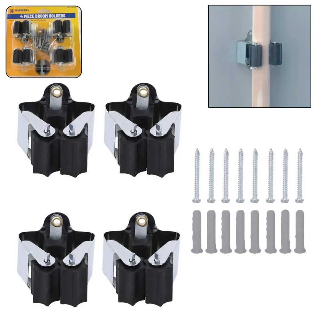 Declutter your home and garage effortlessly with the ultimate Wall Mount Mop Holder from GlimmerHome.