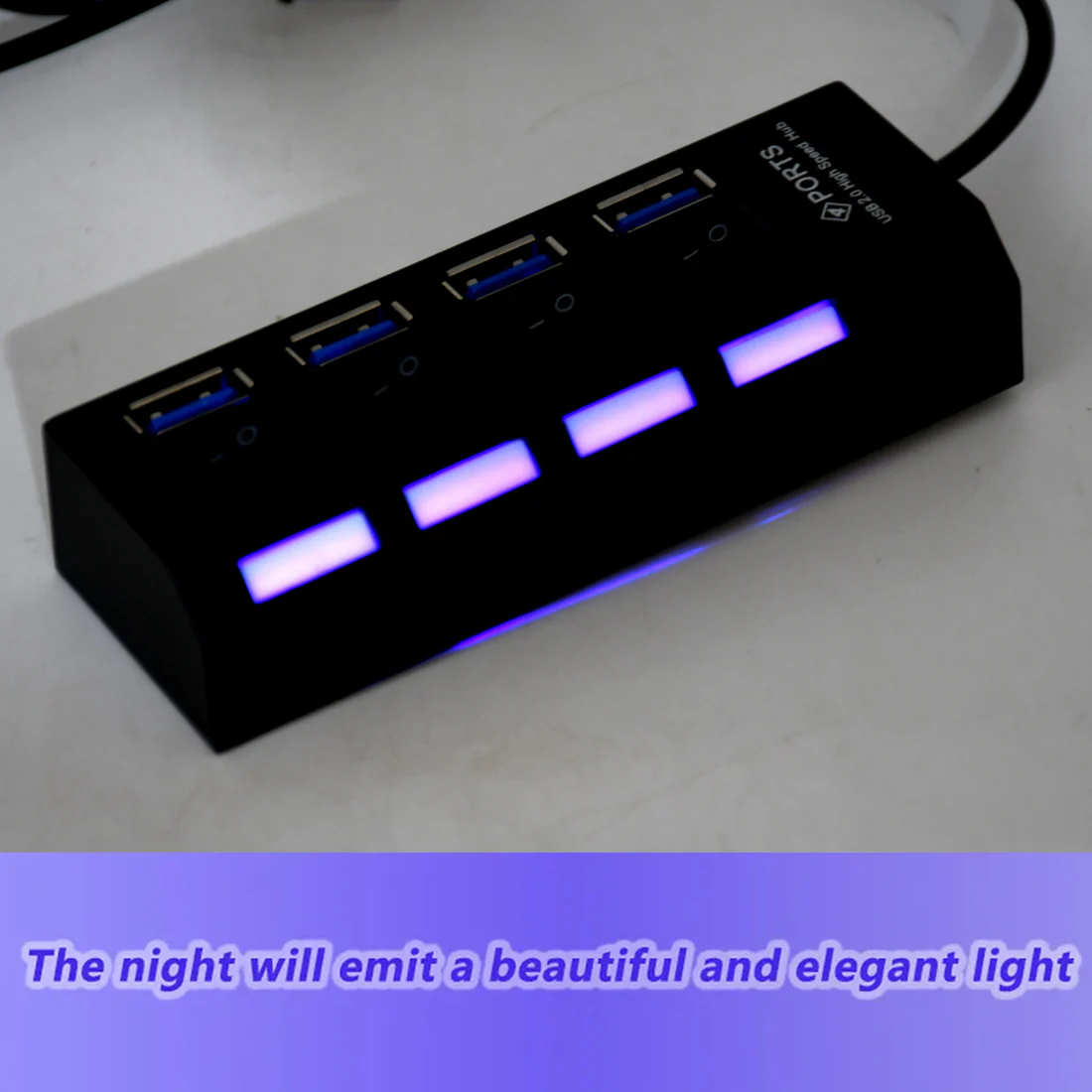 4 Port USB Hub – High-Speed 2.0 Splitter with Switches | Compshop - Image 2