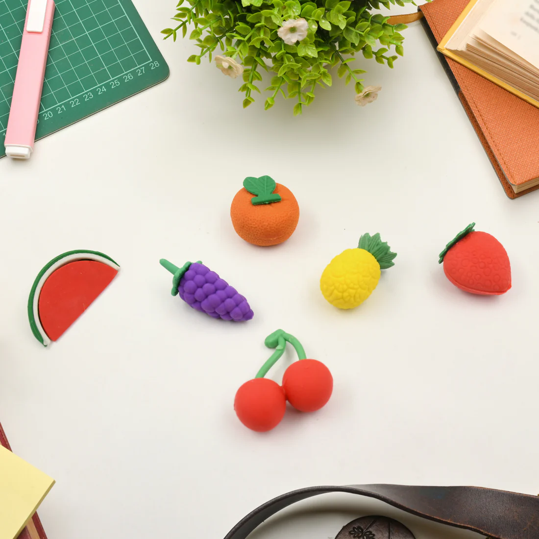 Kids Erasers Set – Colorful 3D Designs