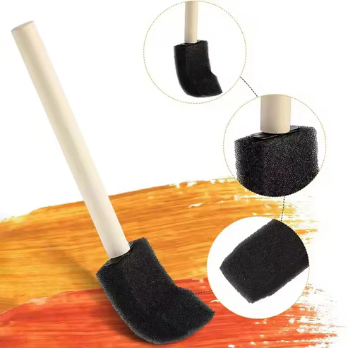Sponge Paint Brushes – 5-Piece Set with Wooden Handles