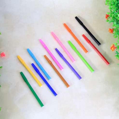 Sketch Pens 12 Colors – Vibrant Shades & Smooth Ink