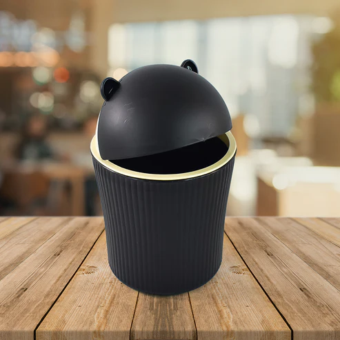 Mini Tabletop Dustbin – Compact 1200 ML Swing Lid Bin - Image 4