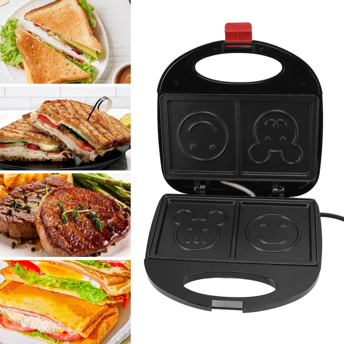 Electric Sandwich Maker – 750W Non-Stick Panini Grill | FirePot - Image 3